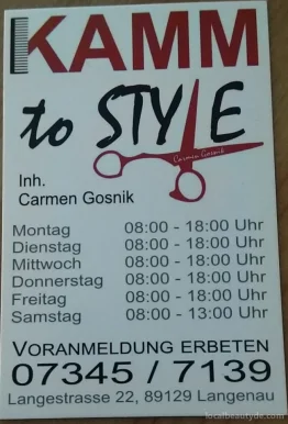Kamm to Style Friseursalon, Baden-Württemberg - Foto 2